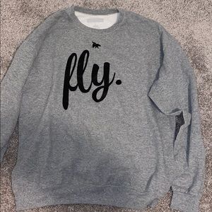 Grey fly crewneck